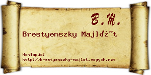 Brestyenszky Majlát névjegykártya